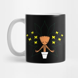 Superhero Cute Adorable Alien Doing Yoga Meditation Mug